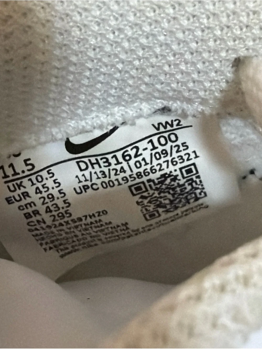 Nike Court Legacy Men’s 11.5 White Black Brown Athletic Leather Shoes Sneakers